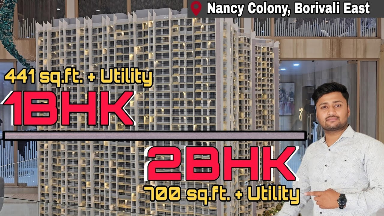 2BHK Flat with all luxurious amenities and balcony, Shraddha Park City, Nancy Colony, Borivali East