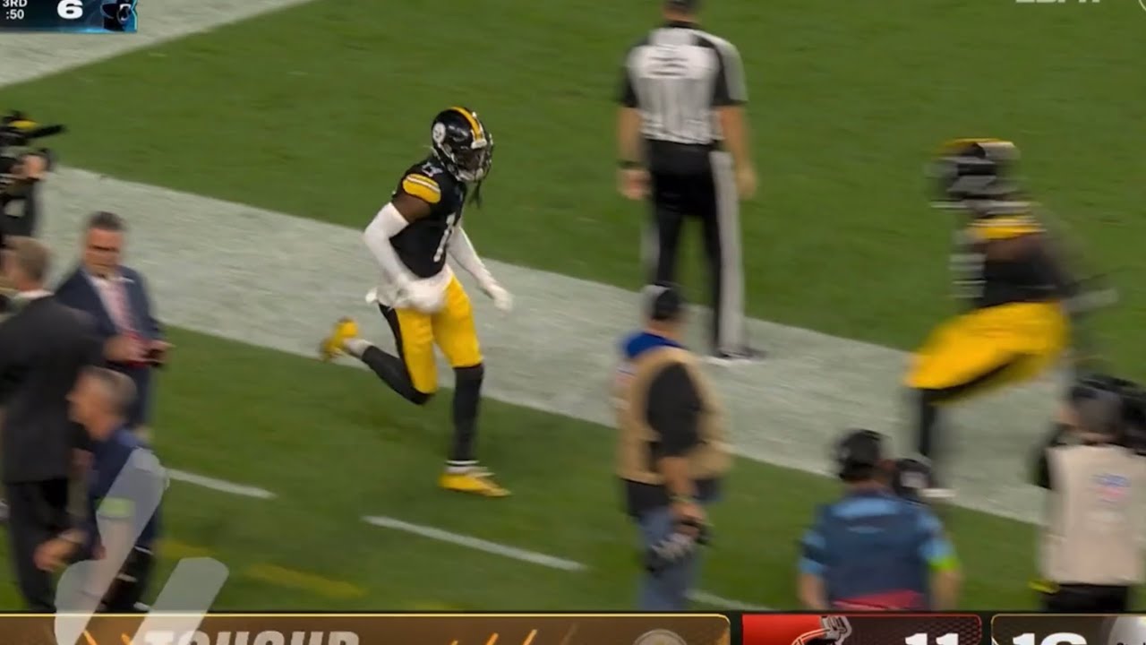 Kenny Pickett Throws Long Touchdown Pass To Pickens vs Browns