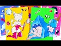 🌈SPRUNKI WENDA &amp; AQUA IN THE BATH Sticker Book Decorating