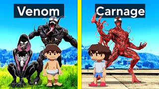 VENOM FAMILY VS CARNAGE FAMILY In GTA 5!