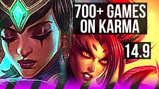 KARMA & Ashe vs ZYRA & Varus (SUP) | 700+ games, 3/2/8 | KR Master | 14.9