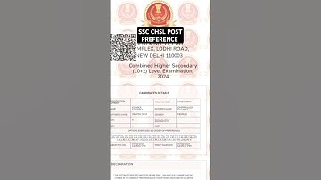 My Ssc chsl post preference form🥺🥺#sscchsl#chsl#sscresult#exam#ssccgl#ssc