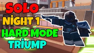 1 SLOT SOLO NIGHT 1 HARD MODE TRIUMPH   EASY GUIDE | TDS Tower Defense Simulator