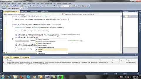 Email verifications in registration process asp.net