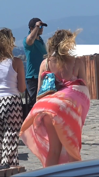 Windblown Skirt and a Beautiful Girl #summer #sunny #hot #day #woman #dress