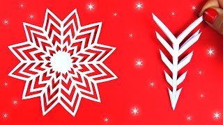 How to cut snowflakes beautifully. Easy DIY paper snowflake. How to make #snowflakes