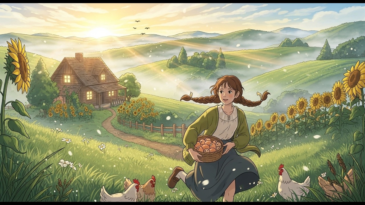 Early Morning in the Countryside — Collecting Eggs and Watching the Mist Lift | Cozy Slow Living 🌿