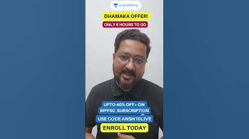 ONLY FEW HOURS LEFT | Get Upto 40% OFF* on MPPSC subscription | HURRY & ENROLL NOW #shorts