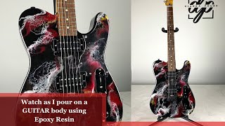 Creation of a Guitar - Epoxy Resin Pour by Dianka Pours
