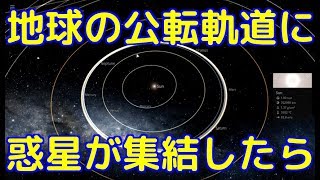 もしも地球の公転軌道に全惑星が集結したら