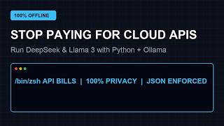 Run Open-Source LLMs 100% Offline with Ollama & Python (/bin/zsh API Bills)
