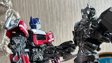 Transformers YOLOPARK ROTB Optimus Prime VS Scourge stop motion animation