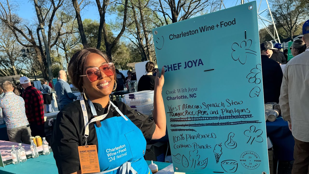 Come to work with me | Charleston Food & Wine Fest | Chef Joya’s Spinach Stew, Yellow Rice and Peas