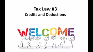 2021 VITA Training #3 Credits and Deductions