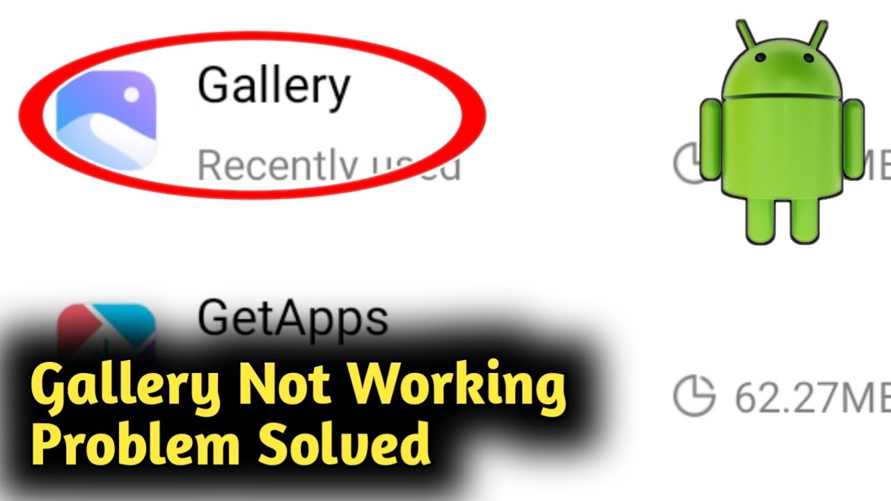 Android Gallery Not Working Problem Solved 2021 - YouTube