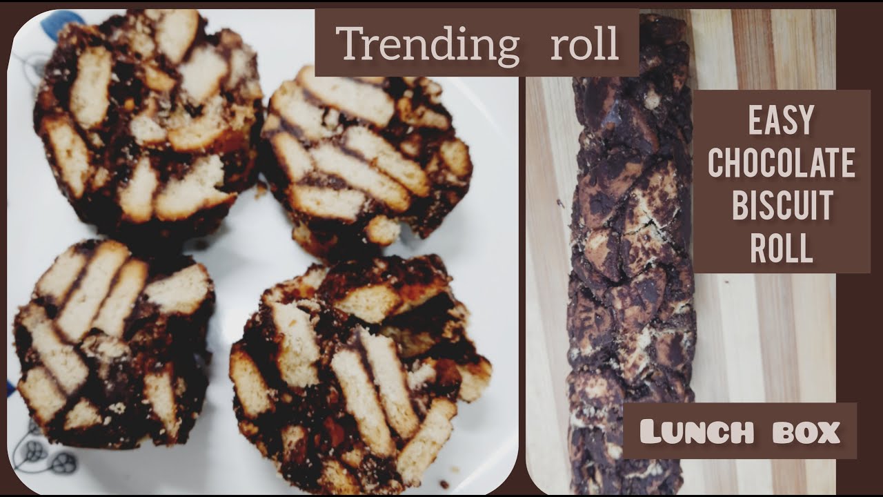 Chocolate Biscuit roll Trending roll Easy biscuit roll for lunch box