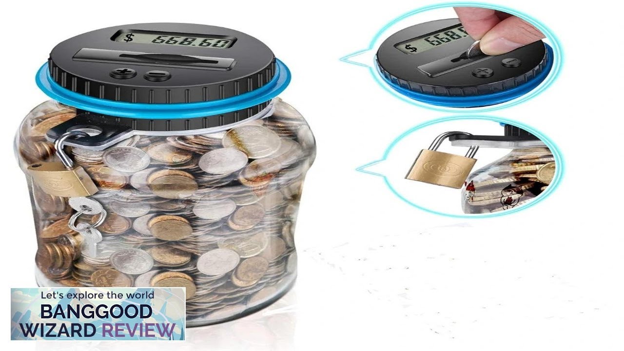 Digital Coin Bank Piggy Counter LCD Display Large Capacity Automatic Counting Money Review