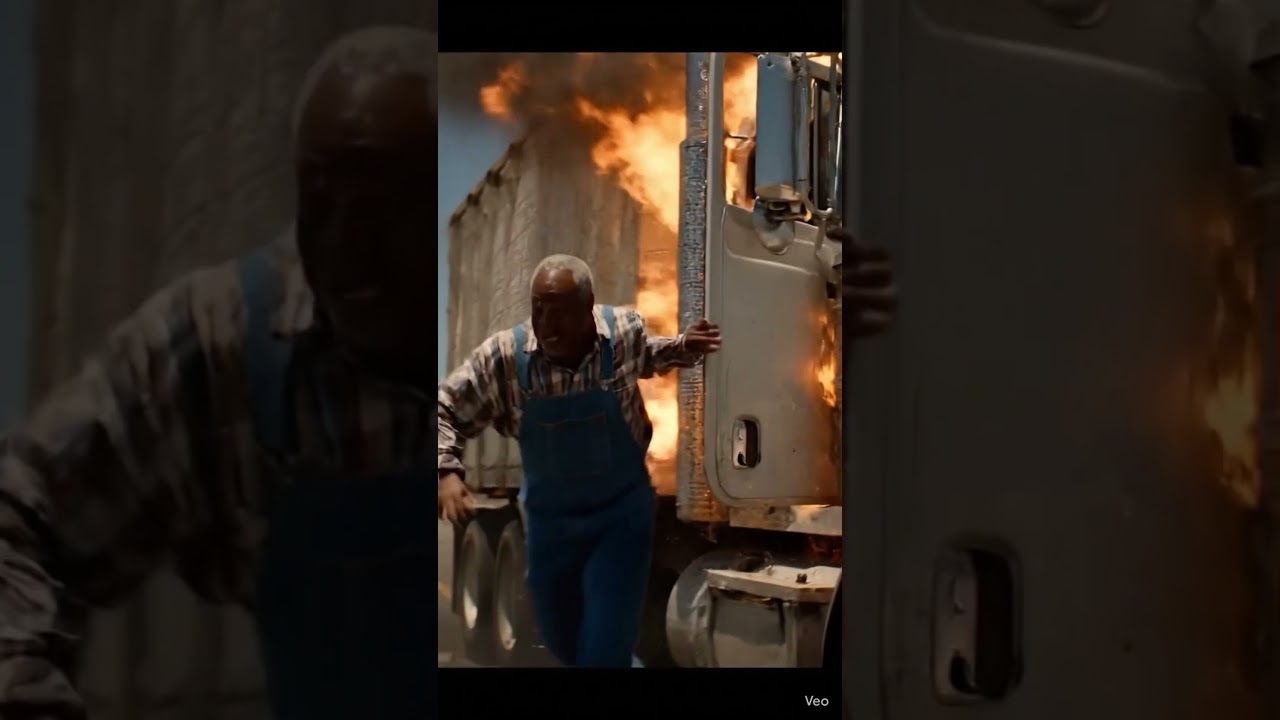 Brave Cow Save Truck Driver Life From Deadly Explosion ! 