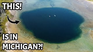 BOTTOMLESS PIT IN MICHIGAN?! Lake Huron Kayaking, Fossil Hunting, Rock Hunting, and Exploring!