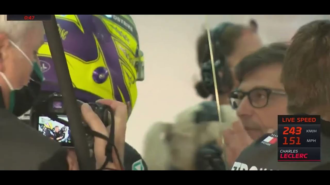 Toto Wolf getting angry at Lewis Hamilton after Q2