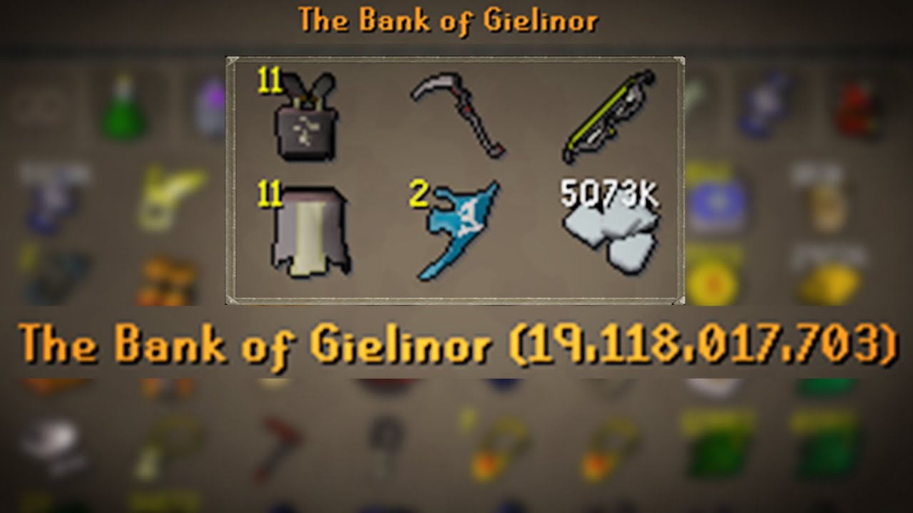 19B+ OSRS Bank Video YouTube