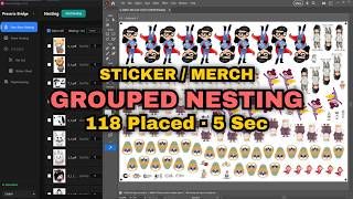 Grouped Auto-Nesting in 5 Seconds — Sticker & Merch | Pressria Bridge