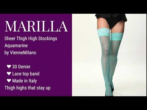 Aquamarine Stockings That Stay Up Without a Garter Belt