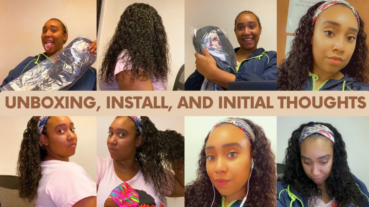 Affordable Nadula waterwave headband wig|No lace or glue| Easily installs
