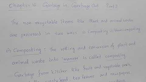 VI Class: Garbage in Garbage out: Part 2