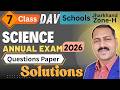 DAV class 7 science Annual Exam Question Paper solution