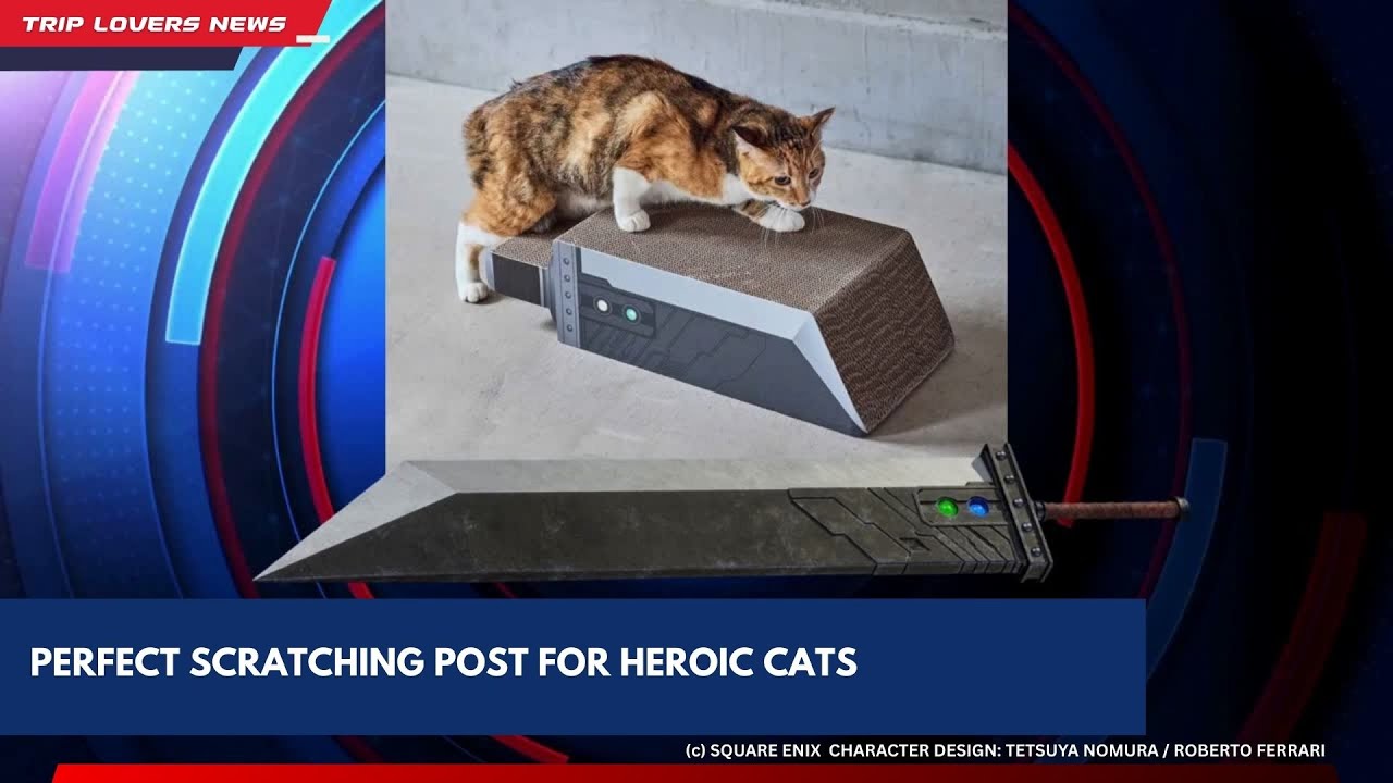 Cloud’s Final Fantasy Buster Sword is now a cat scratching pad thanks to Square Enix Pets