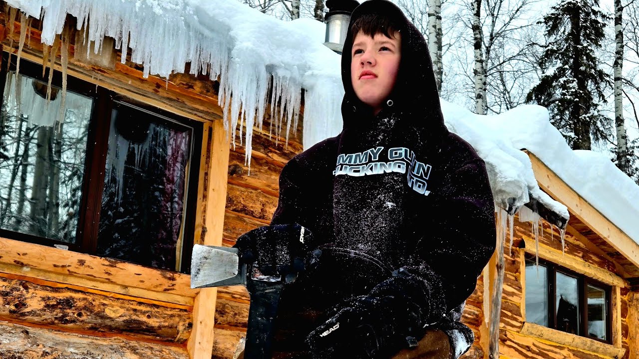 An Average Day Off-Grid | Family Work, Wood Heat, Forest Snowshoeing & Woodstove Pancakes