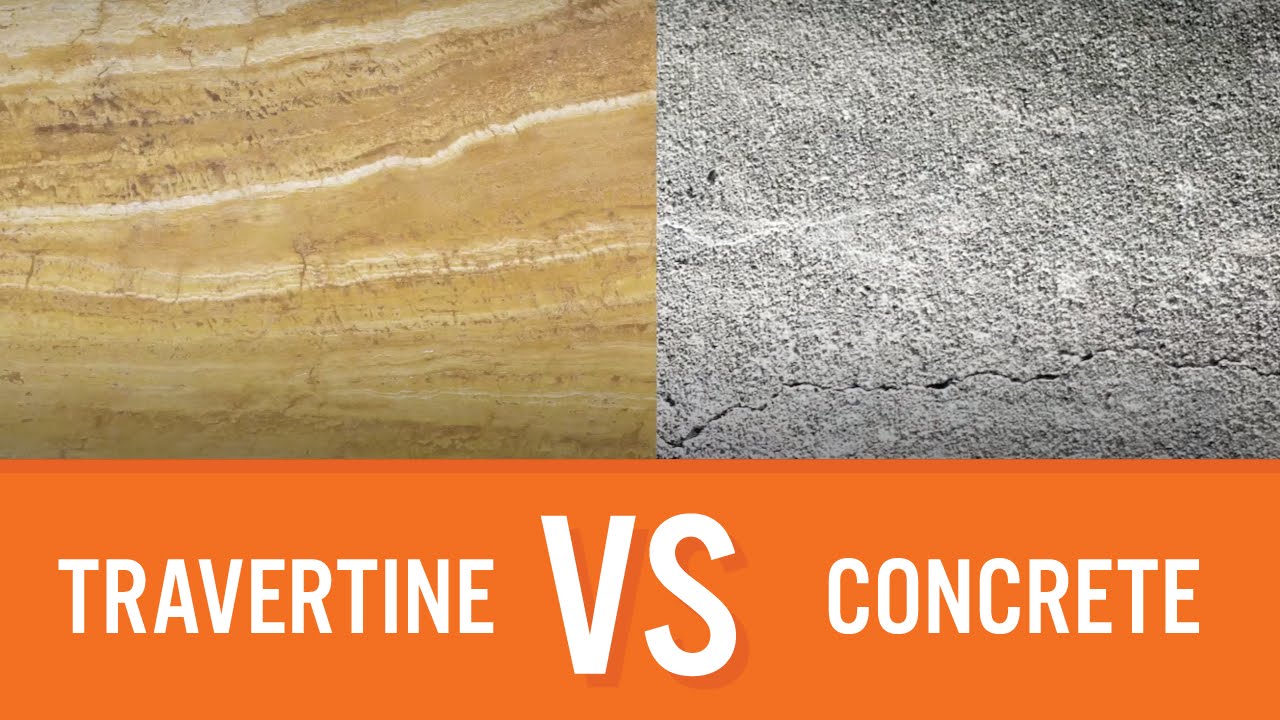 Travertine vs Concrete Countertop Comparison YouTube
