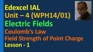 Electric field strength Lesson on Edexcel IAL Unit 4 WPH14/01  A Level Physics Coulomb