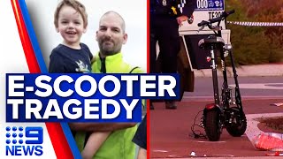 Perth father dies after his e-scooter collided with a cyclist | 9 News Australia