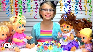 Baby Alive! 👶🏼 Panda & Posie's Birthday!  Glitter Tattoos, Presents and More! 🍰
