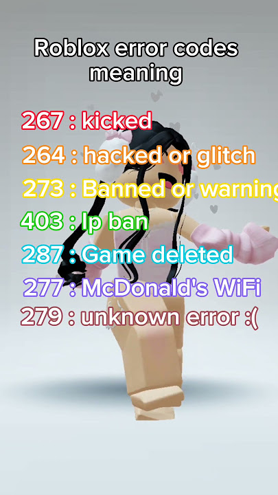 ROBLOX ERROR CODES MEANING 😳🥹 #roblox #robloxshorts #SHORTS in 2023