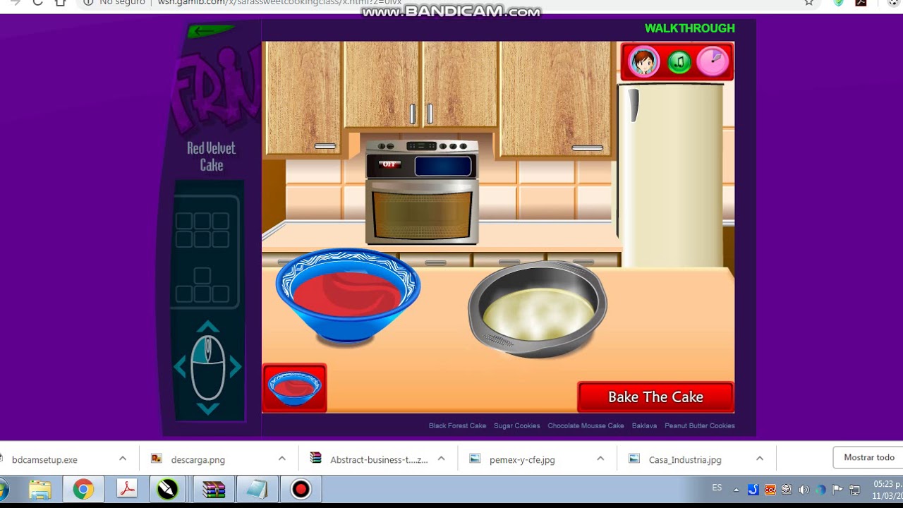 jugando RED VELVET CAKE de sara´s cooking class °friv° YouTube