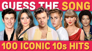 ULTIMATE 2010s SONG QUIZ 🎸 🎵 GUESS THE 100 MOST ICONIC SONGS FROM THE 10s | Song Quiz