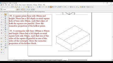 Square prism having a in depth square hole, rectangular block having in depth square hole