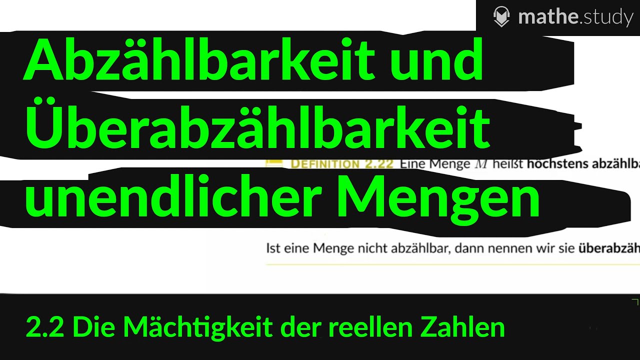 Abzählbare und überabzählbare Mengen, Unendliche Mengen #2