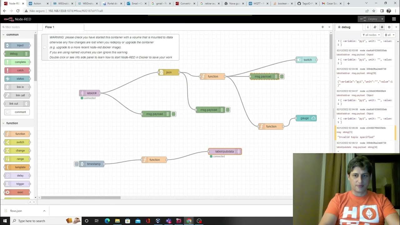 Tago.IO Publicar do tago.io no NODERED via mqtt YouTube