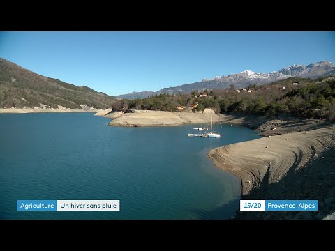 Lac de Serre-Ponçon : la sécheresse après un hiver sans pluie