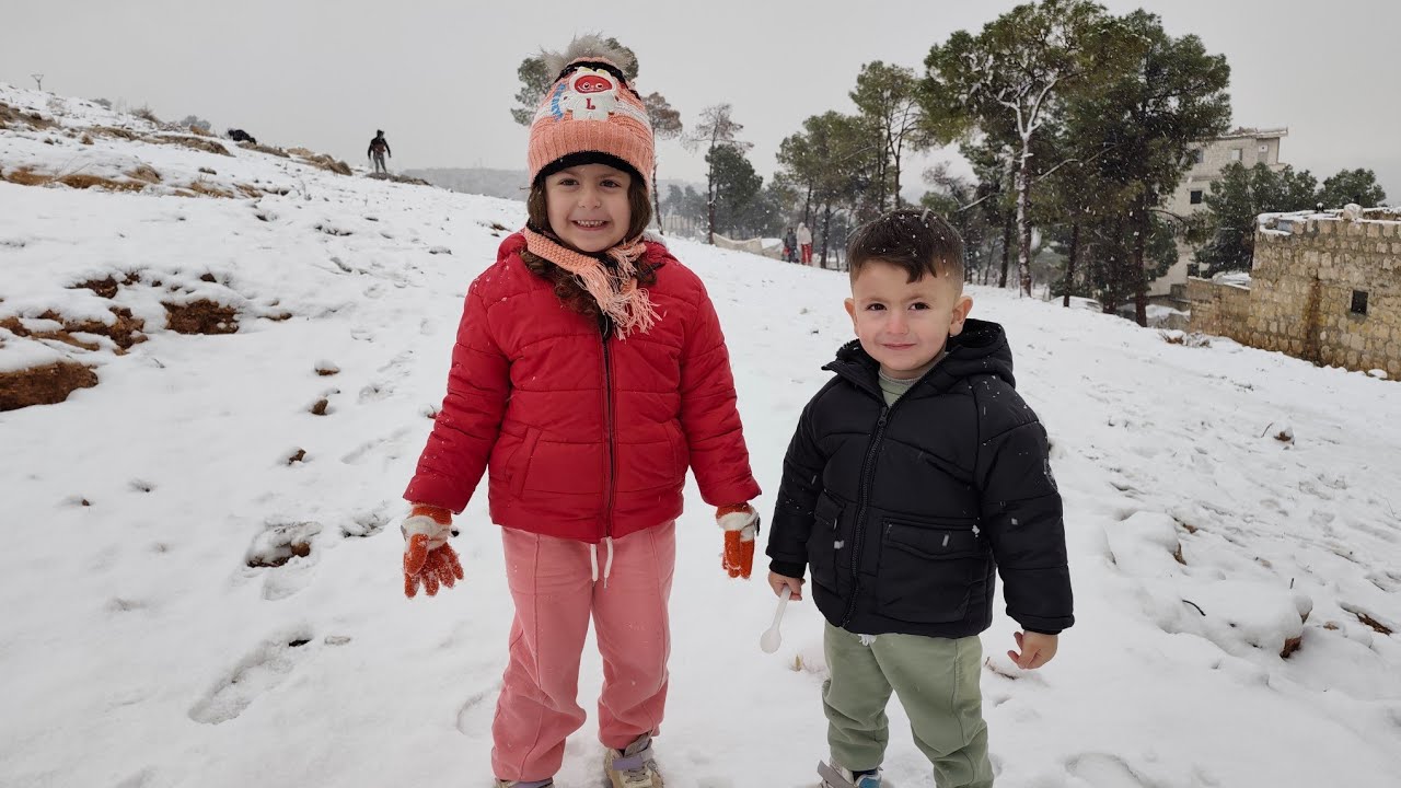 عاصفة ثلجية لاول مرة من خمس سنين