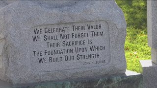 Residents gather at Meridian's Rock of Honor memorial to remember fallen Idaho veterans