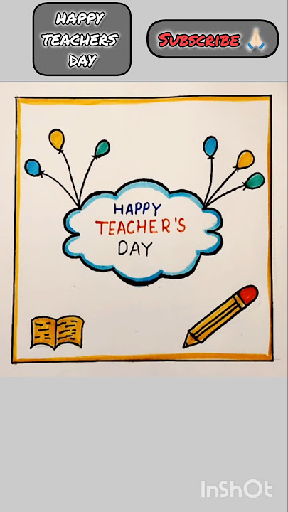 Teacher's Day Drawing / Happy Teacher's Day Poster Drawing Easy Steps / Happy Teachers Day Drawing