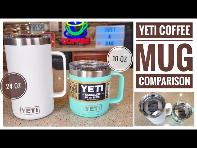 New Yeti 24 oz. Rambler Mug comparison with regular mug 