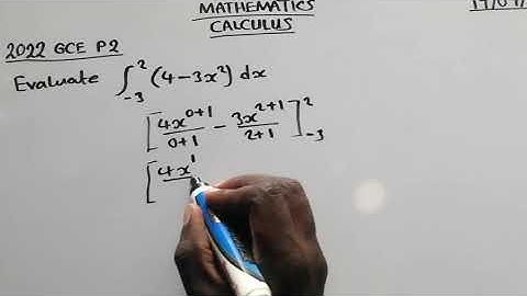 2022 GCE MATHEMATICS P2 ON CALCULUS.
