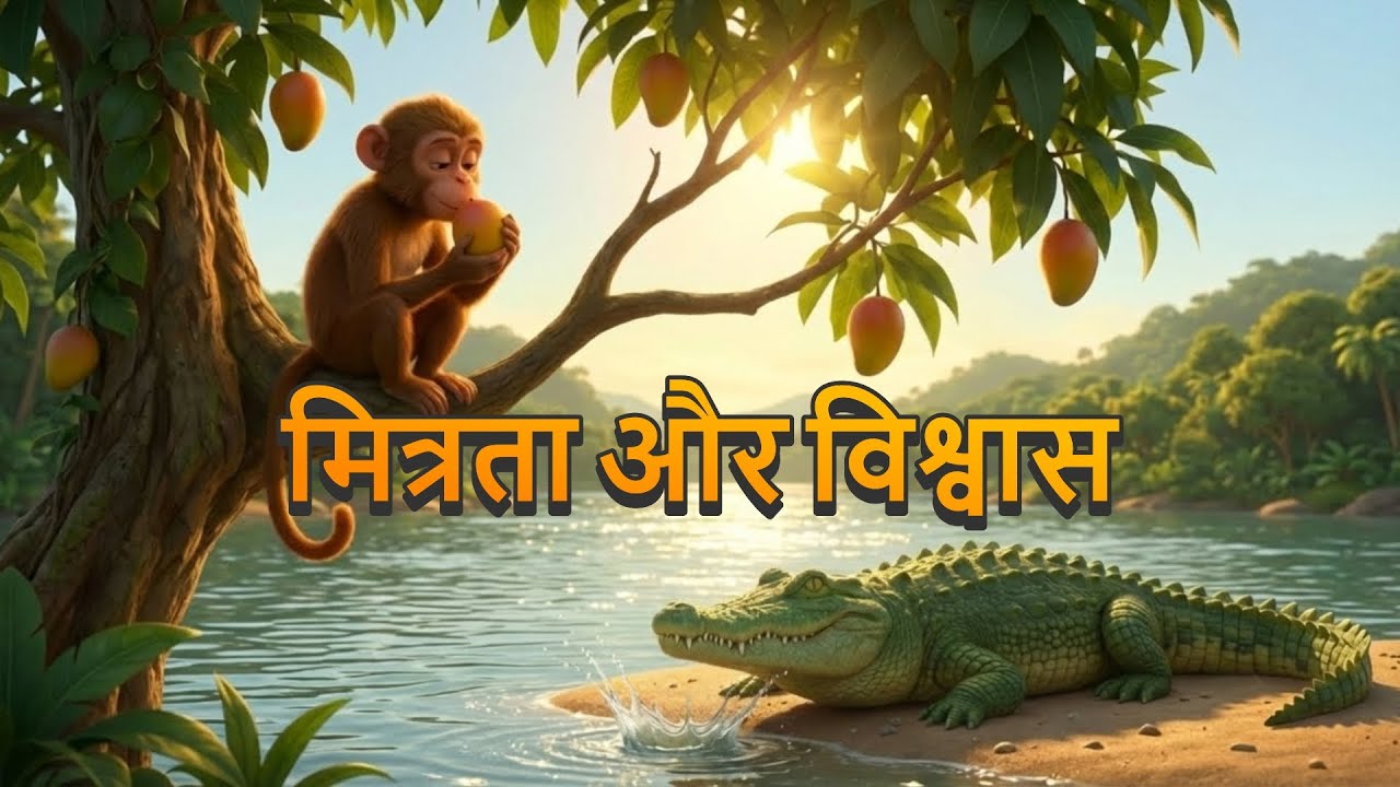 बंदर और मगरमच्छ | बुद्धि की जीत